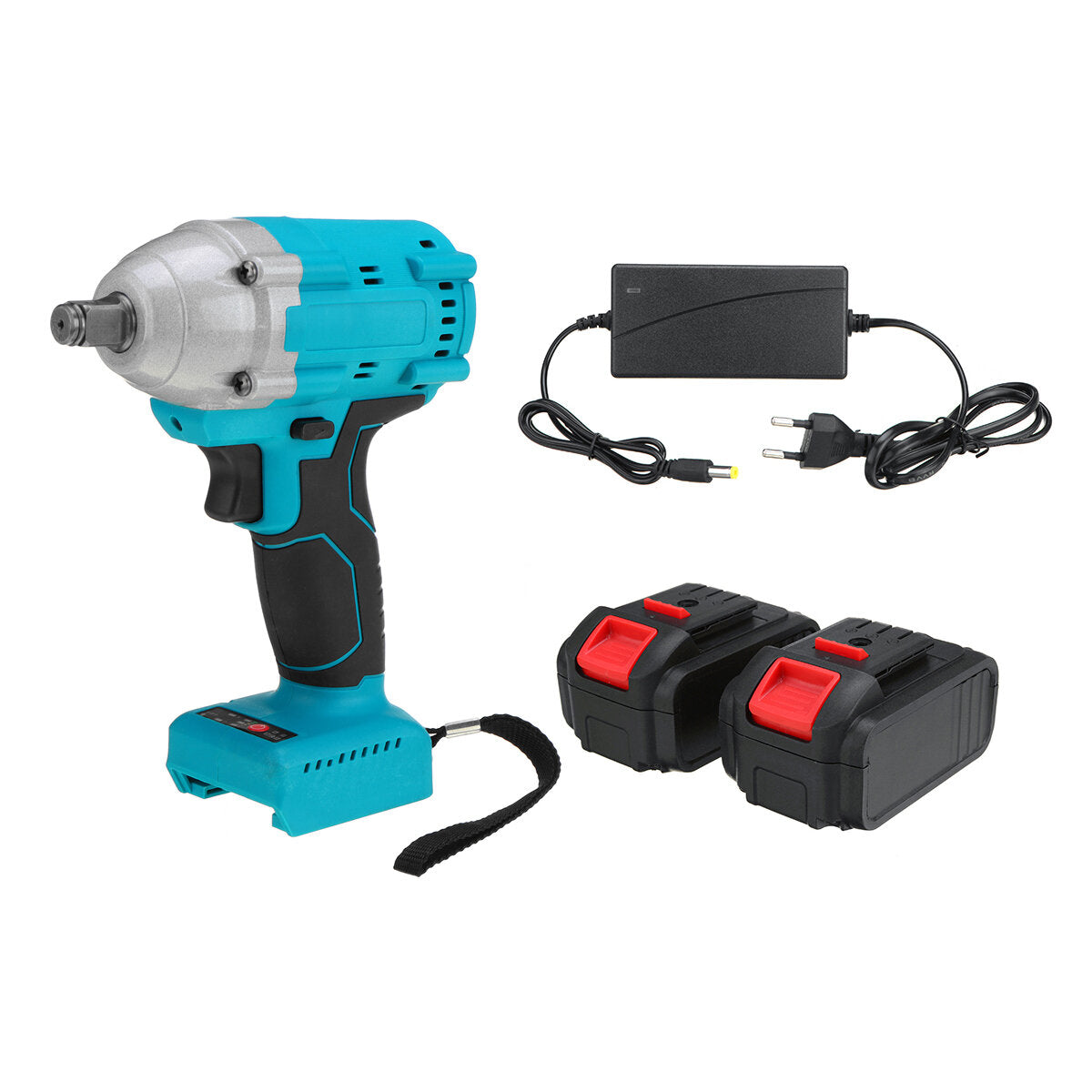 21V 520N.m Electric Cordless Impact Wrench 1/2" Brushless Driver Drill 5pcs Sockets Also Adapted To Makita Battery