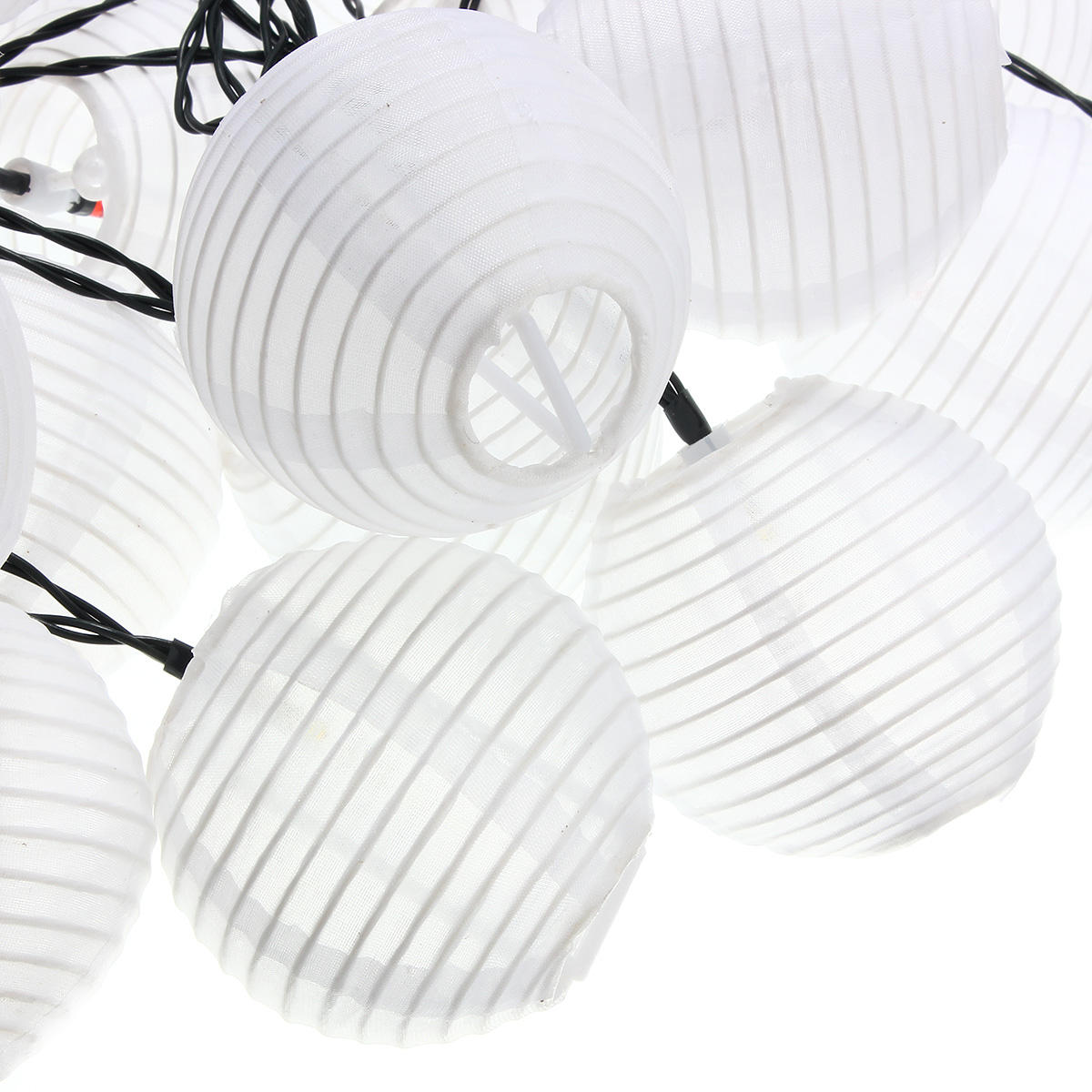 Solar Powered 30LED Fairy String Light White Shell Lantern Xmas Wedding Garden Lamp