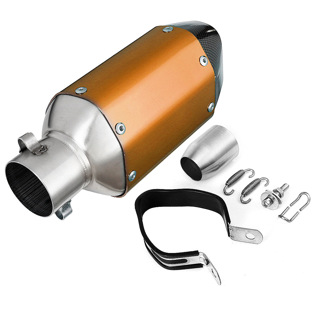 Universal Motorcycle Short Steel  Exhaust Pipe  Muffler Silencer  Removable 38-51mm