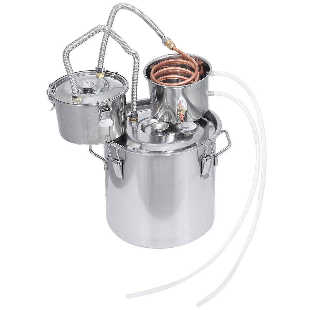 12L/20L/30L Home Alcohol Distiller Brewing Kit Moonshine Still Stainless Boiler
