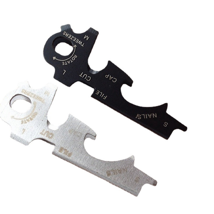 8 in 1 Stainless Steel Multi-function EDC Camping Keychain Outdoor Survival Gear Multi Function Tool Bottle Opener Screwdriver