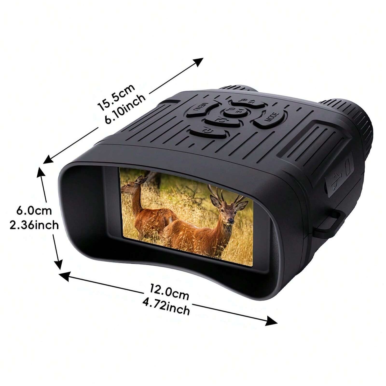 Adjustable Dual Camera 2.7K Video Recorder, 8MP, 10X Digital Zoom, Rechargeable Battery, 3" TFT LCD, Micro SD Support