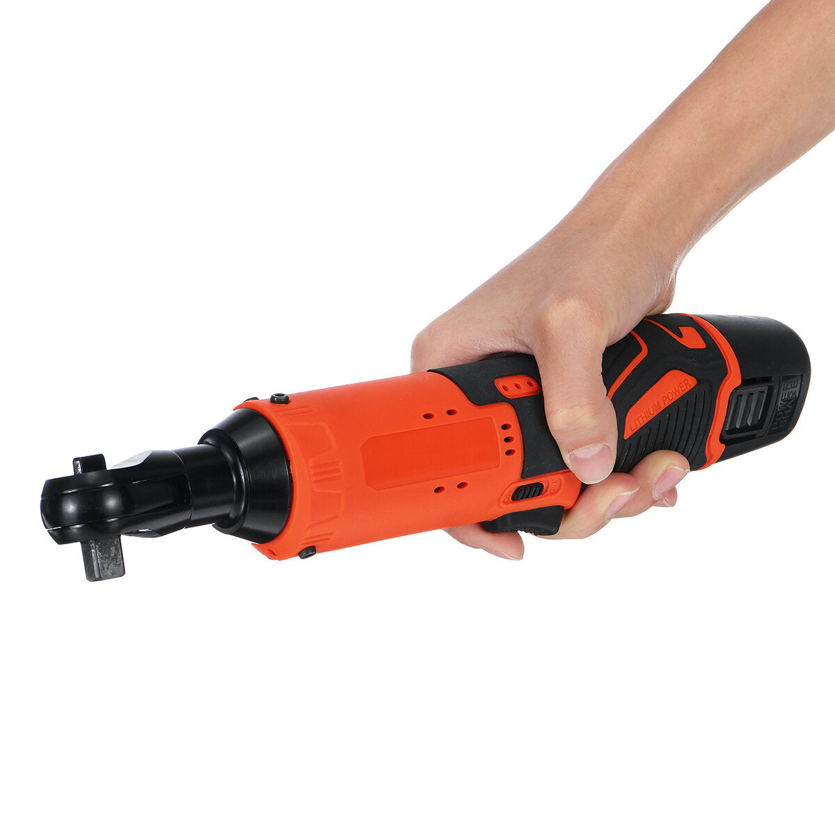 3/8" 12V 65N.m Cordless Electric Right Ratchet Angle Wrench Tool W/ 2pcs Battery