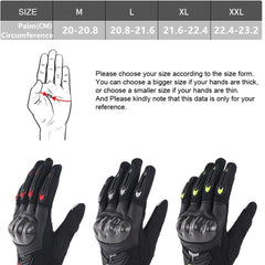 Motorcycle Touch Screen Gloves Carbon Fiber Riding Men Women Protective Gears