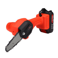 600W 4 Inch Cordless Electric Chain Saw Wood Cutter Tools Garden Woodwork