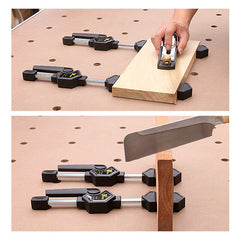 Durable Black Plastic Woodworking Clamps - Adjustable 20mm Fit, 260mm Length, Ideal for DIY Projects (2 or 4 Pack)