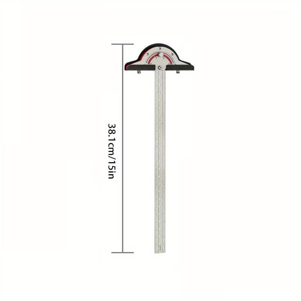 Woodworking Edge Ruler & Protractor - Dual Function, Ambidextrous, Twistable, 10/15/20 Inch Options for Accurate Measurements