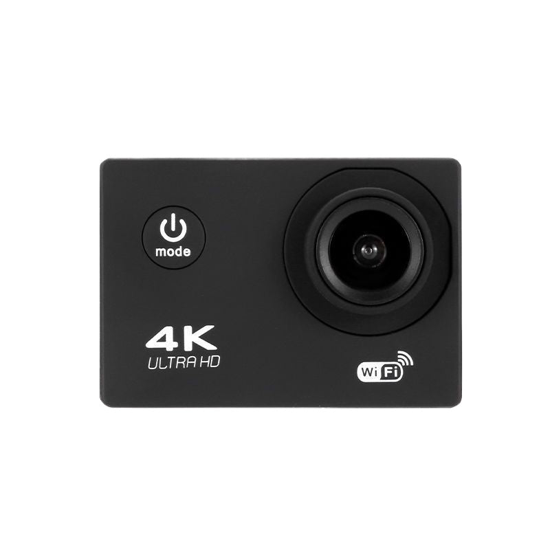 16MP Waterproof Wireless Action Camera, 1080P Video, 140° Angle, Rechargeable, Black, No Stabilization, ≤2" Display
