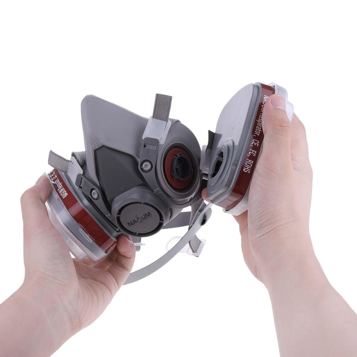 Respirator Mask with Protective Goggles for Paint Spray Dust Chemicals Protection Odour Control