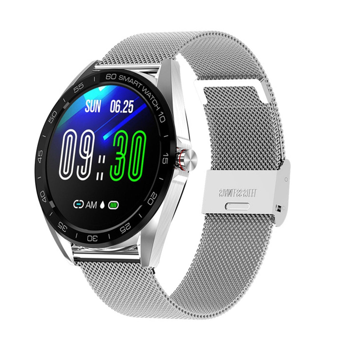 Full Touch Color Screen Smart Watch Multi Function Business Style HR and Blood Pressure Monitor Wristband