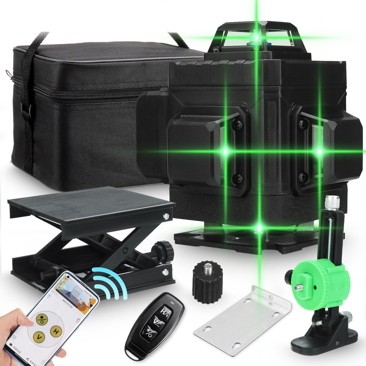 16/12/8 Line 360 4D Horizontal Vertical Cross Green Light Laser Level Self-Leveling Measure Super Powerful Laser Beam