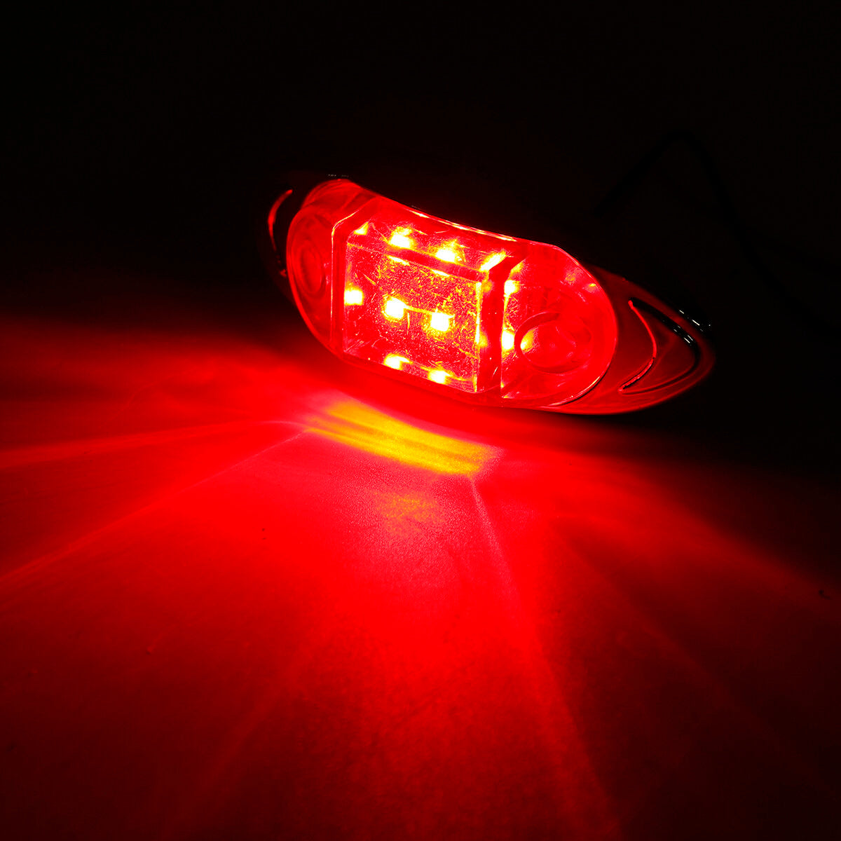 2PCS 24V 6LED Side Marker Lights Indicator Car Trailer Truck Lorry Van Lamp