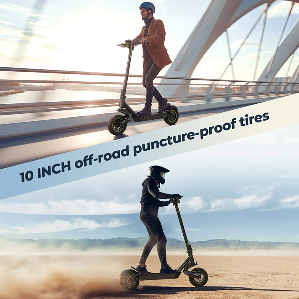 Folding Electric Scooter 48V 15Ah Battery 1000W Motor 25KM/H 10 Inch Tire 60KM Range 150KG Load Capacity Commuter Moped