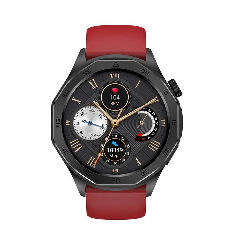 1.43" AMOLED Smart Watch: ECG, Blood Glucose, Heart Rate, Sleep Monitor, IP68 Waterproof, Multi-Sport, Bluetooth Call, Women's Health