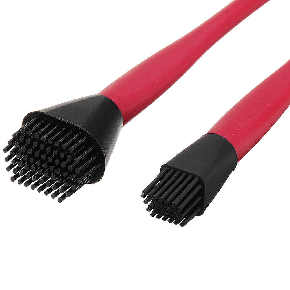4Pcs Silicone Glue Kit with Wide/Narrow Brushes, Flat Scraper & Glue Tray for Woodworking Projects
