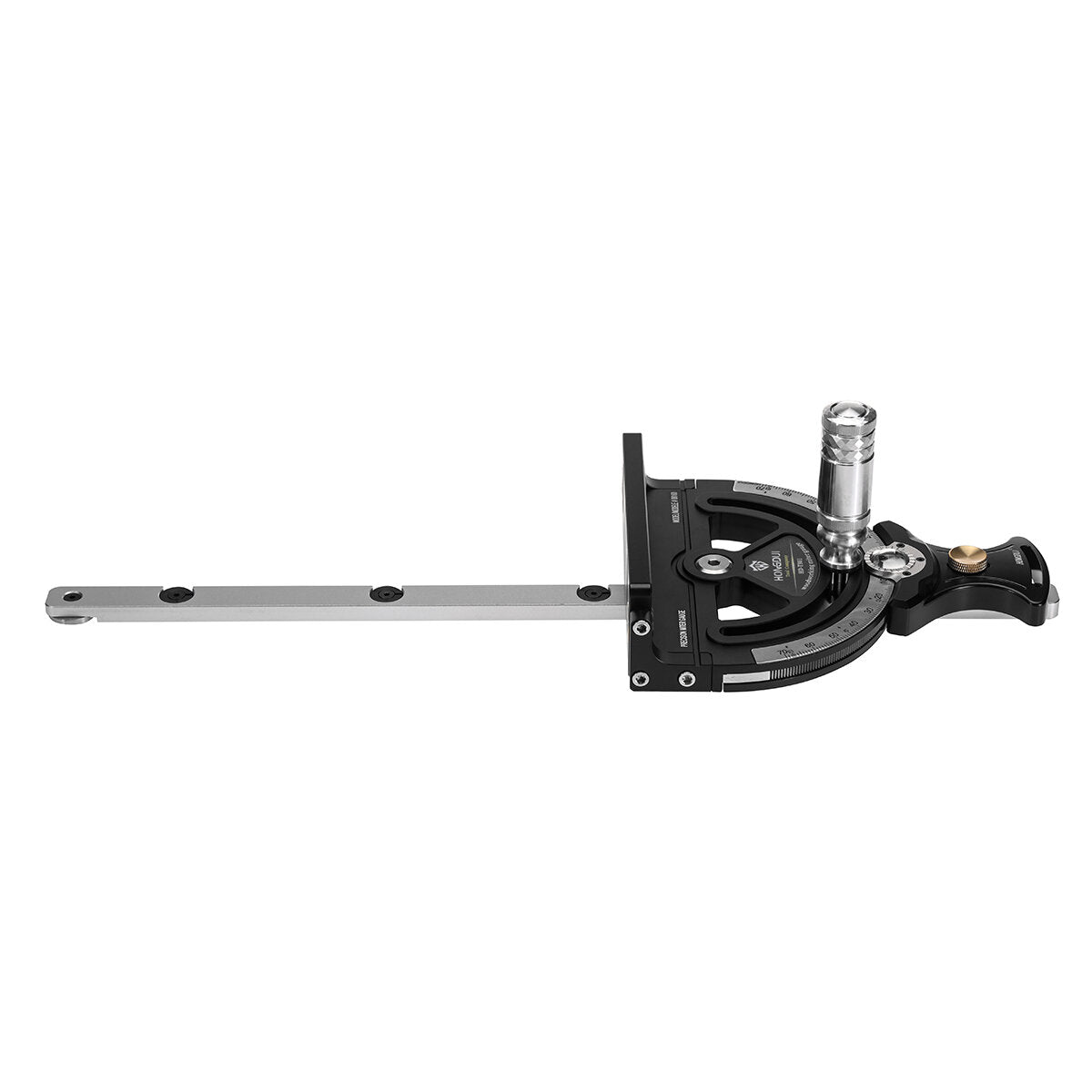 Precision Miter Gauge for Woodworking - Adjustable 0-70° Angles, CNC Precision, Black Aluminum Alloy, 1.5kg