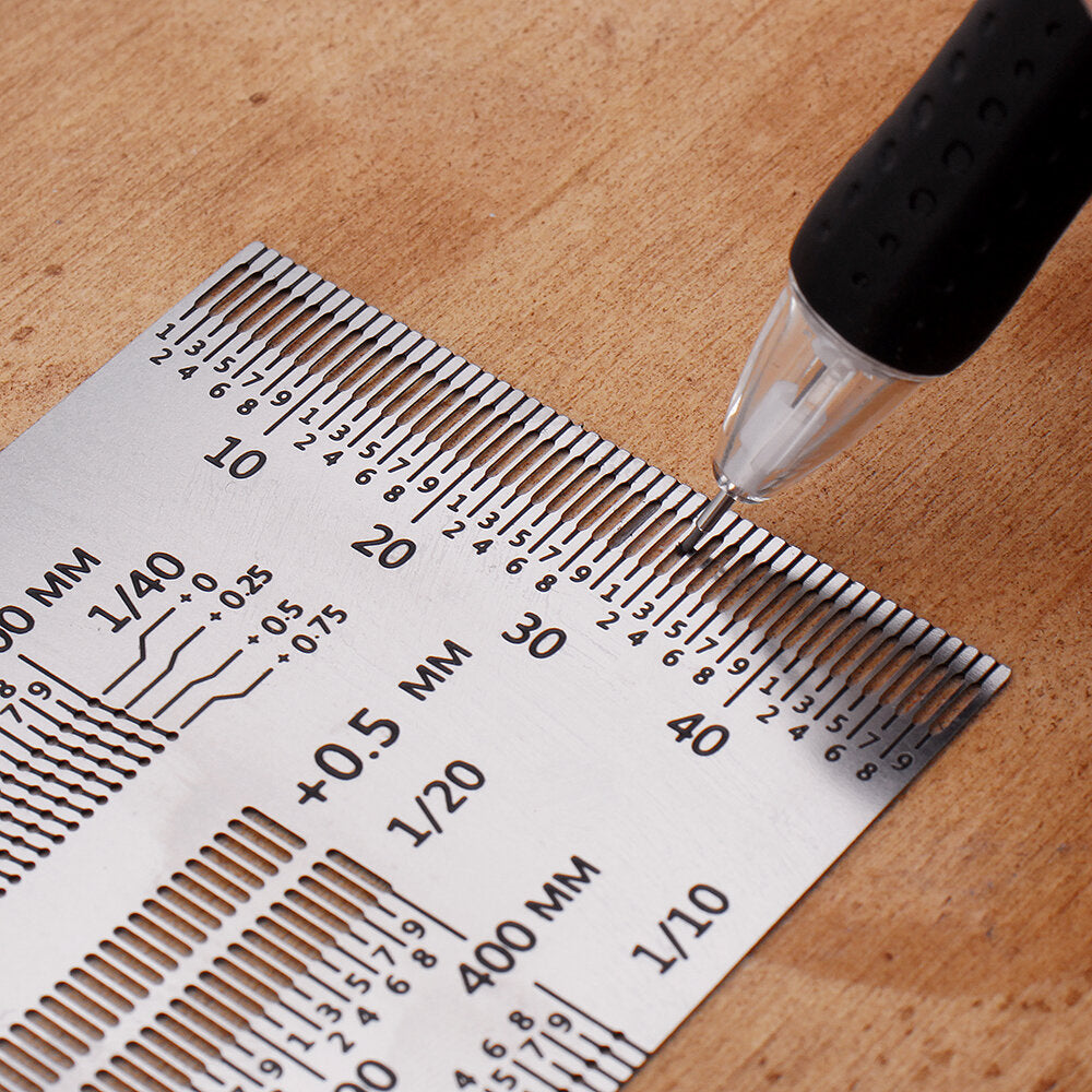 Stainless Steel Precision Marking T Ruler for Woodworking - 200/300/400mm Hole Positioning Measuring Tool