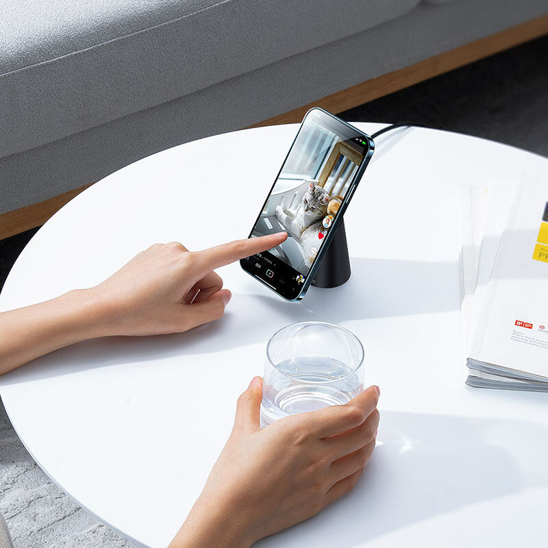 2-in-1 Simple Charger Magnetic Stand Wireless Charger Fast Charging Power Holder Mini Size