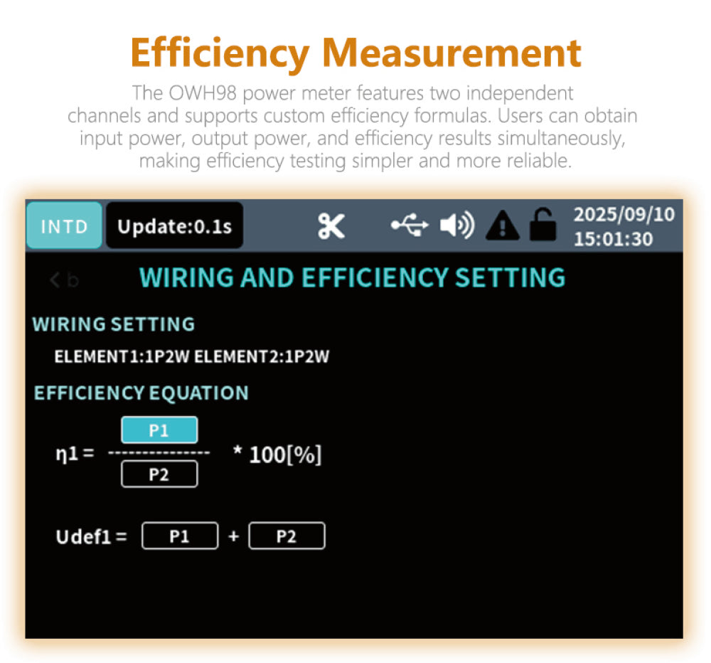 High Precision Power Meter 10 Channels Measurement Energy Monitoring 3.96 Inch TFT LCD RS232 Portable Professional Energy Analyzer