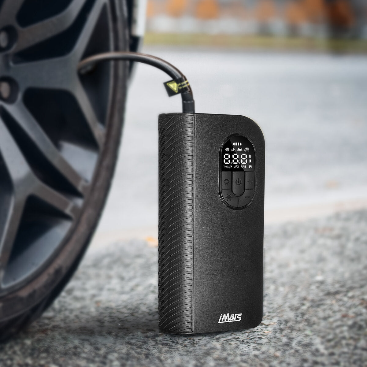 6000mAh 150PSI Digital Wireless Inflatable Pump Car Power Type-C Dual Charging LED Tyre Inflator Power Bank