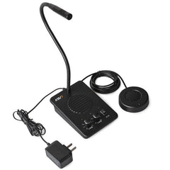 8W Window Intercom Bank Walkie Talkie Speaker Dual Way Microphone 400-470 MHz Wireless Transceiver
