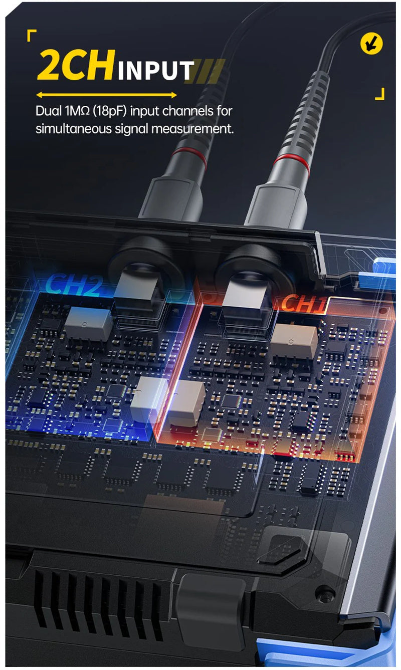 4-IN-1 350MHz 1GSPS Tablet Oscilloscope Signal Generator Spectrum Analyzer Frequency Response Analyzer