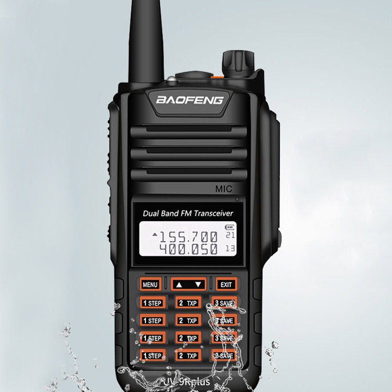 8W IP68 Waterproof Walkie Talkie 128 Channels 400-520MHz Dual Brand Two Way Handheld Radio VHF UHF IP68 Waterproof Interphone