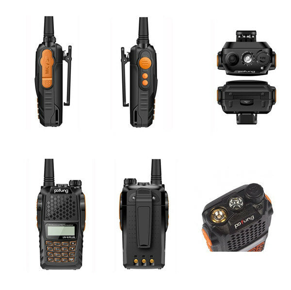 Portable Walkie Talkie Two Way Radio 128CH UHF VHF Dual Band Handled Transceiver