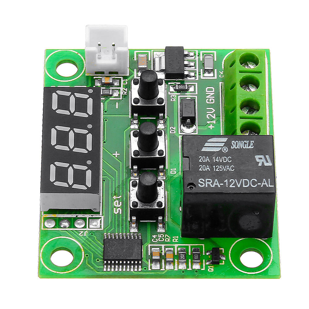 3pcs DC 12V Thermostat Temperature Control Switch Thermometer Controller With Digital LED Display With Case
