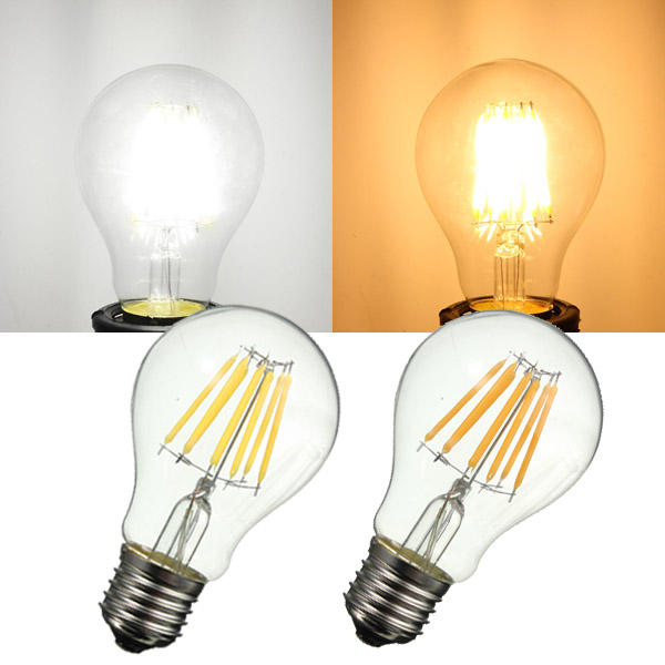 LED 8W Retro Filament Light White/Warm White Tungsten Globe Lamp Bulb AC 220V
