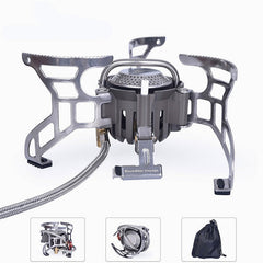 Outdoor Camping Folding Gas Stove with Lgniter Portable Foldable Aluminum Alloy Cooker 3500W