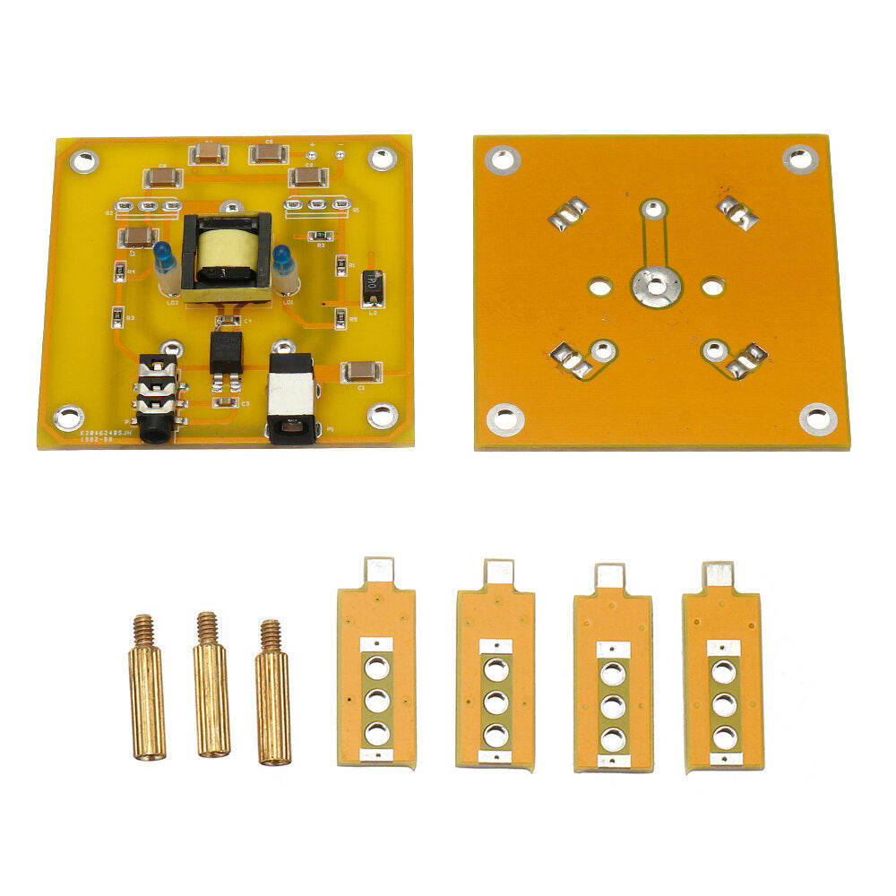 Music Tesla Coil Gold Base Plasma Speaker Wireless Transmission Sound Solid Power Model DIY Kit