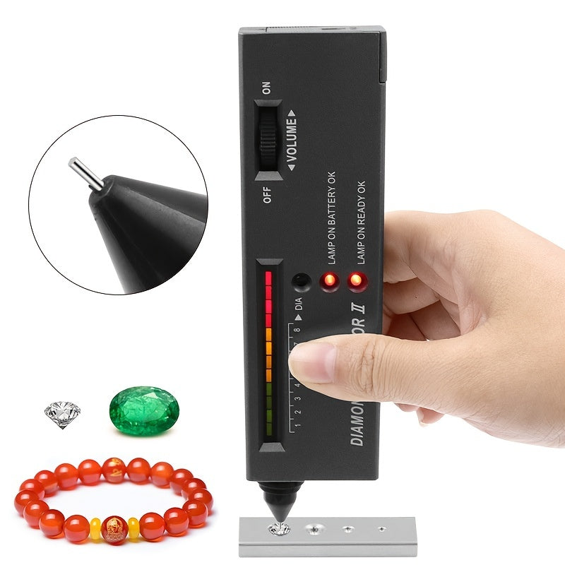 Diamond Tester Pen Portable Gemstone Detector Tool with LED Indicator
