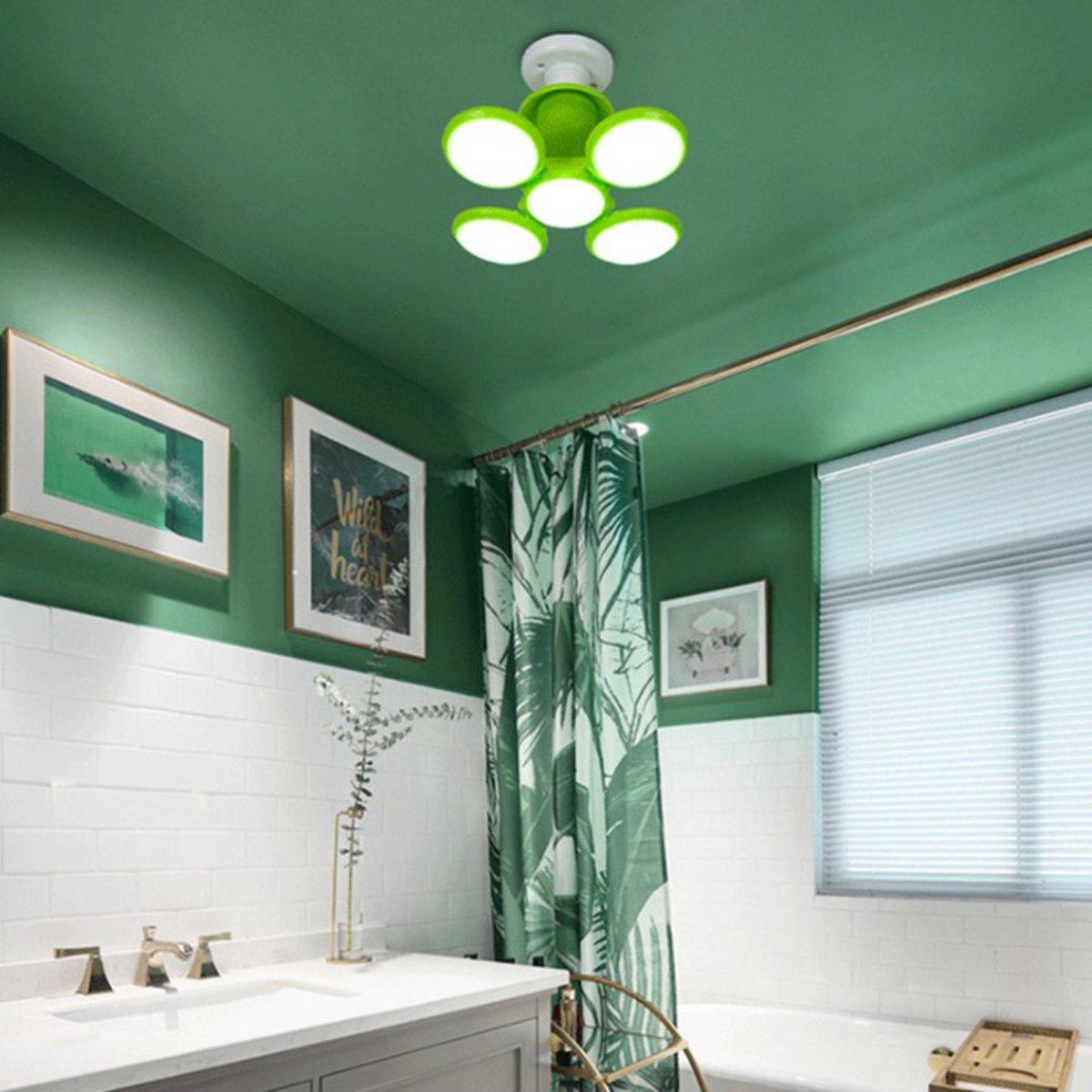AC85-265V E27 30W 5730 SMD Five-leaves Foldable Football Shape  120 LED Light Bulb for Home Indoor Use