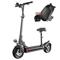 Electric Scooter With Seat 48V 18Ah 500W Recommended Top Speed 25KM/H 10inch Folding Moped Electric Scooter 60KM Mileage Max Load 120Kg
