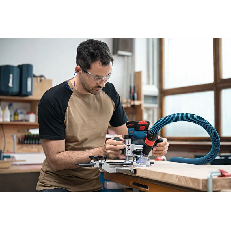 PRO GKF 18V-8 for Bosch Cordless Edge Router 18V Brushless Motor 6mm & 1/4'' Collets Professional Woodworking Trim Router With L-BOXX Case