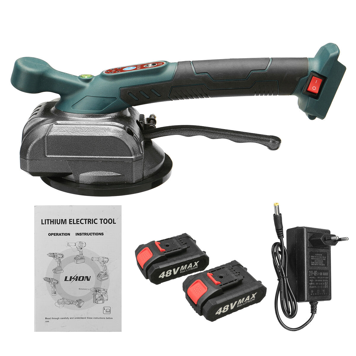 48V Cordless Tile Tiling Machine Vibrator Suction Fit For 120x120cm Ceramic Floor