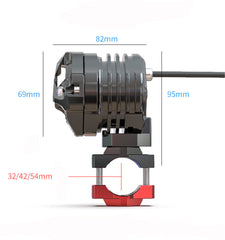 Spirit Beast LED 10W 9-70V 6000K 860LM SuperBright Light Motorcycle Anti-shock Headlights Spotlights