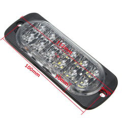 12V-24V 36W 12 LED Recovery Strobe Grill Breakdown Flashing Light Warning Lamp Indicator Lamp