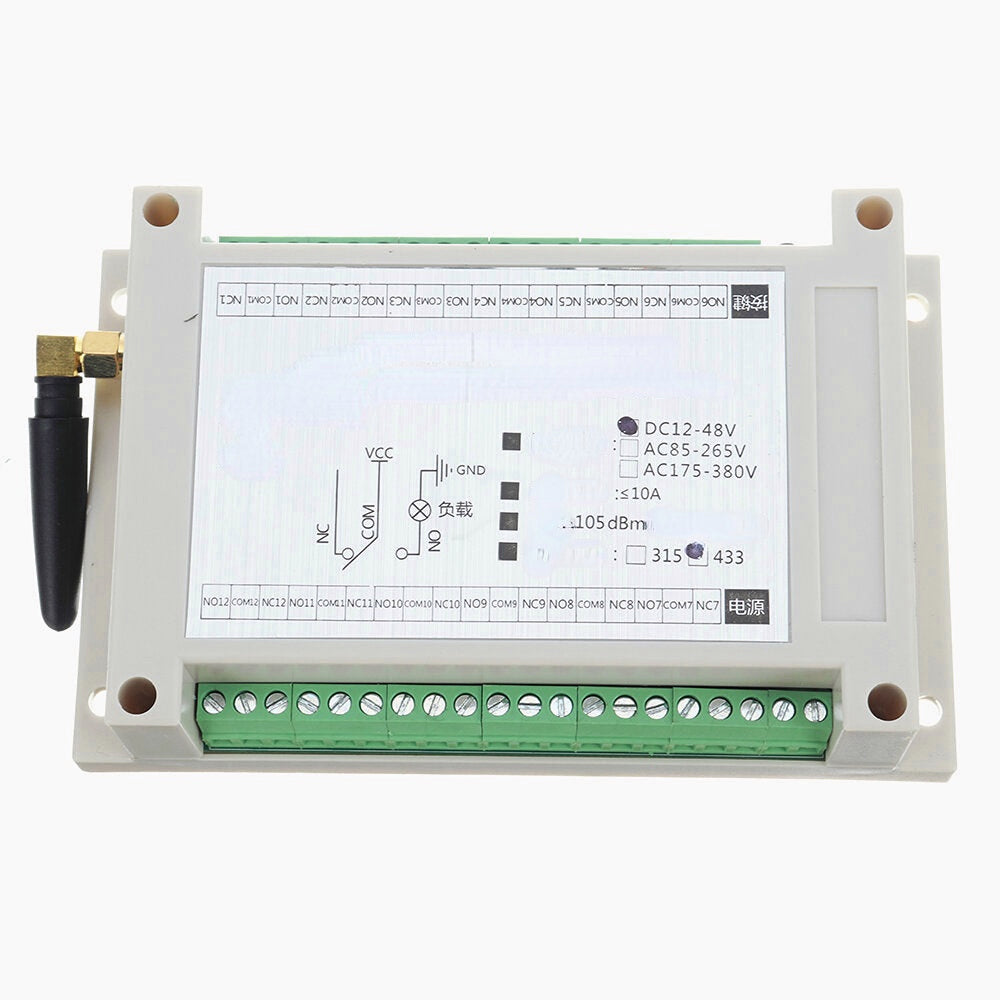 DC24V 12 Channel 220V Wireless Receiving Controller Remote Control Switch with Industrial Large Handle Remote Control
