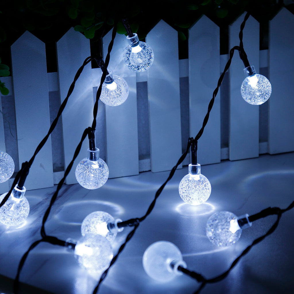 9.5m USB+Solar Powered 50 LED String Light Outdoor Garden Path Yard Waterproof Decor Lamp
