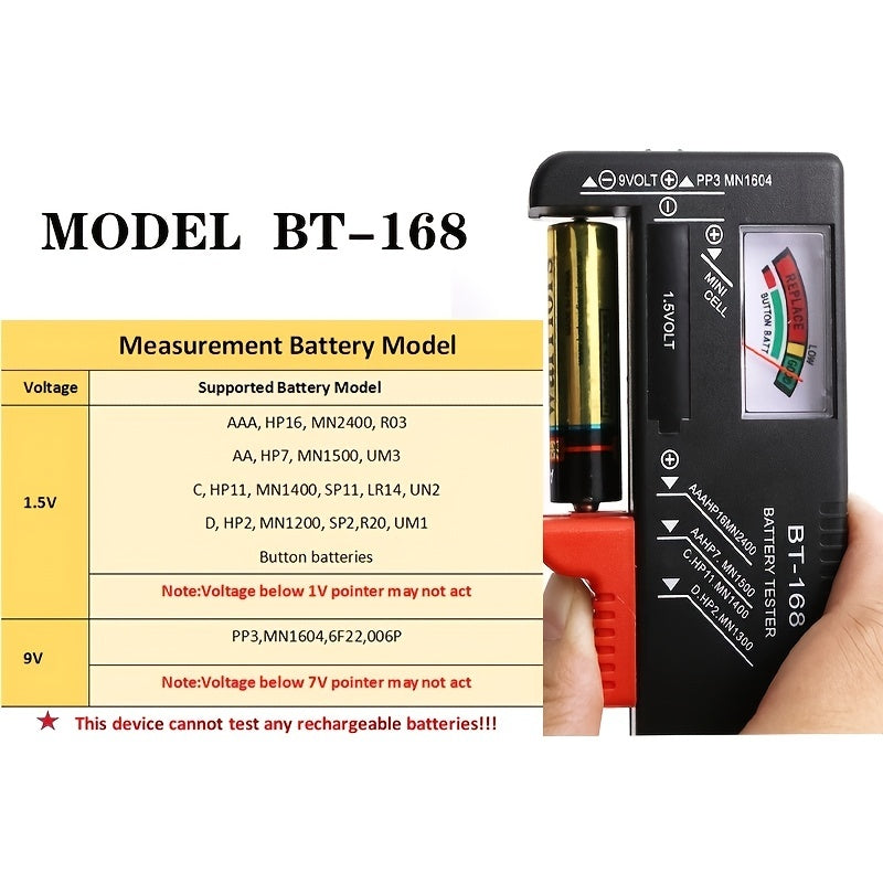 Small Electrical Equipment Battery Voltage Tester Checker