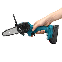 550W 48VF 4" Mini Cordless One-Hand Electric Chain Saw Woodworking Wood Cutter