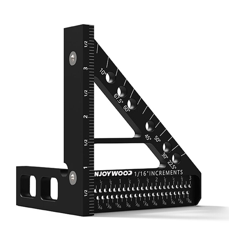 3-in-1 Angle Ruler with HD Scale, Multi-Angle Positioning, Durable Aluminum, for Accurate Marking & Drawing