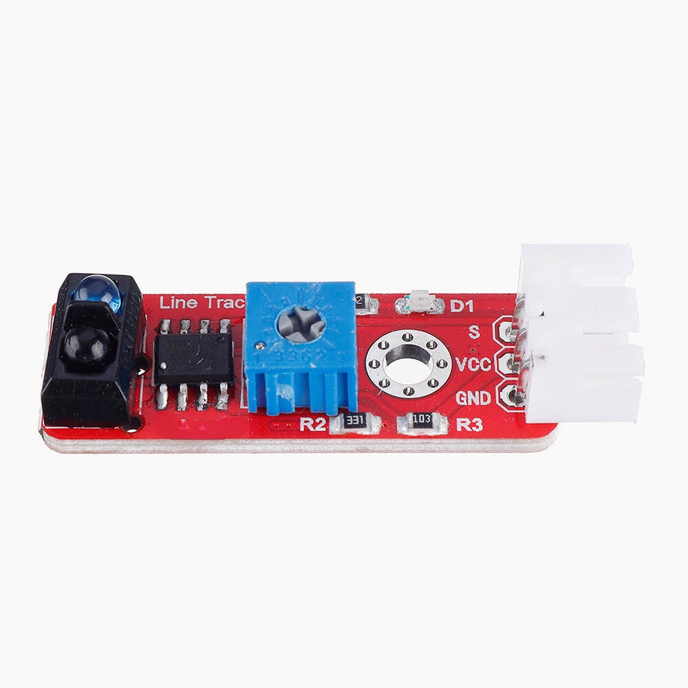 Gray-scale Sensor(Pad hole) Anti-reverse Plug White Terminal TCRT5000 Sensor Module