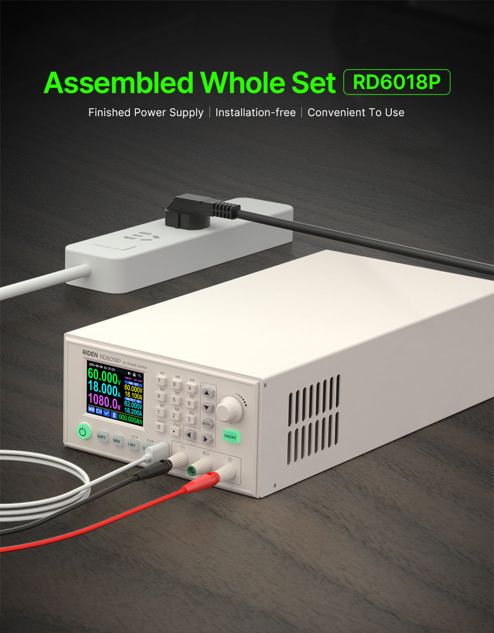 1080W Completed Set 60V 18A AC to DC Digital Adjustable Lab Bench Power Supply for Repair CNC Adjustable DC Regulated Power Supply