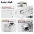 1450W 20 Bar Espresso Machine with Built-in Grinder Visual Pressure Gauge 2L Water Tank Steam Wand Pre-Infusion Cappuccino Latte Machine
