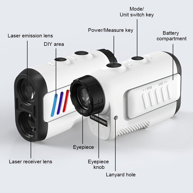 Handheld Golf Laser RangeFinder Telescope Outdoor Measuring Ruler