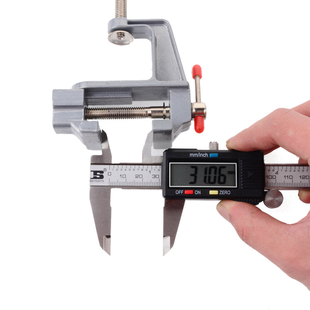 Premium Mini Bench Vise - Lightweight Aluminum, 30mm Jaw Opening, Ideal for Crafts, Woodworking, and Electronics