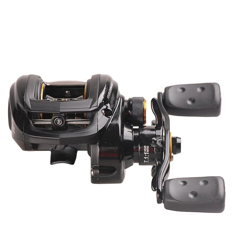 Fishing Reel Metal Long Casting Reel Super Smooth Double Brake Left and Right Hand Baitcast Reel